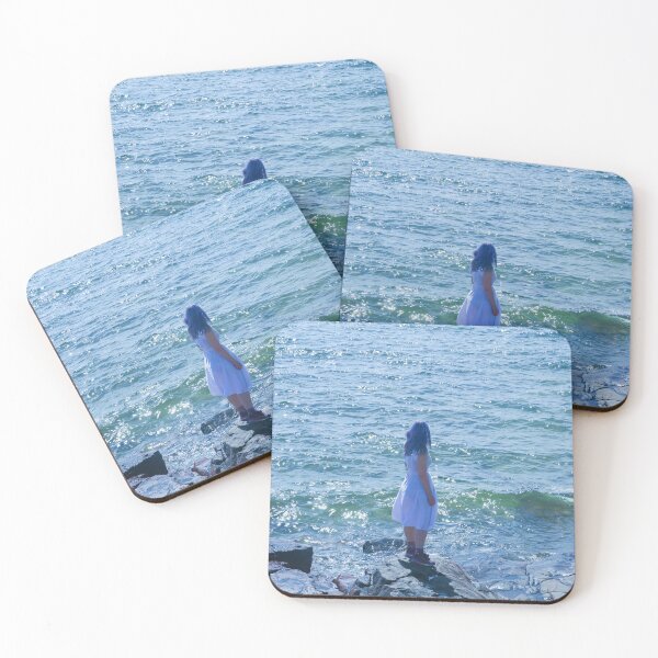 Item preview, Dreamy Girl by the Sea with Blue Hair designed and sold by creativevandal.
