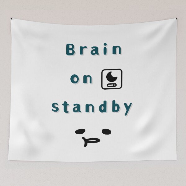 Item preview, Brain on Standby – Low Battery Club Design designed and sold by mintmono-studio.