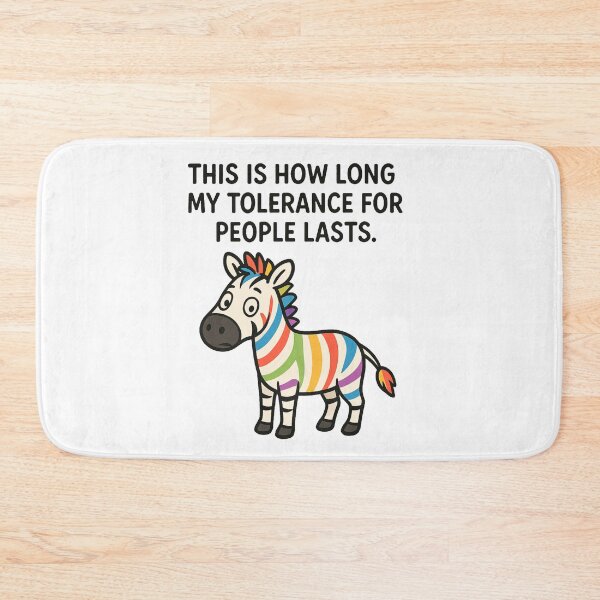 Item preview, Cute Rainbow Zebra - This is How Long My Tolerance for People Lasts designed and sold by Prints-by-Olaf.