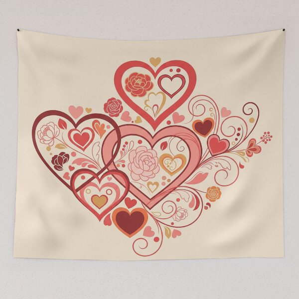 Item preview, Cluster of Hearts with Floral Elements designed and sold by Owcomm.