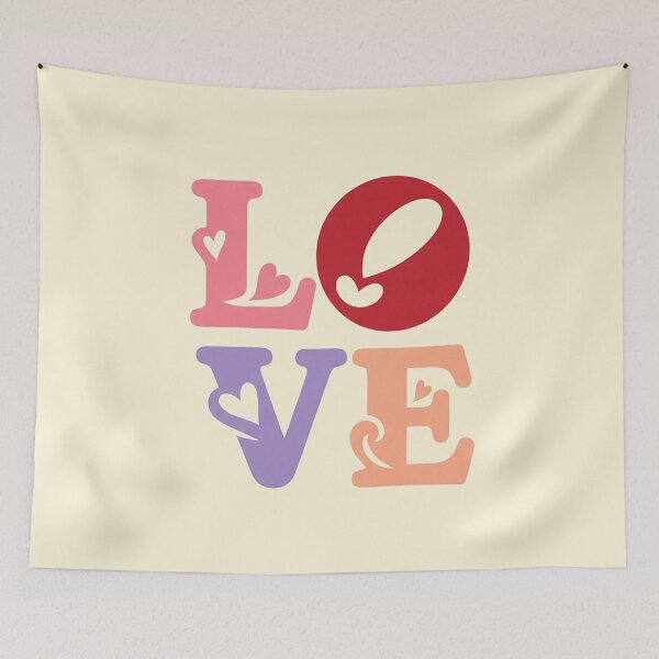 Item preview, Cute Hearts and Swirls LOVE Text Art designed and sold by Owcomm.