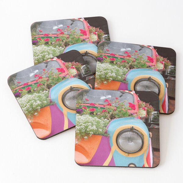 Item preview, Colorful retro Car Flower Planter designed and sold by creativevandal.