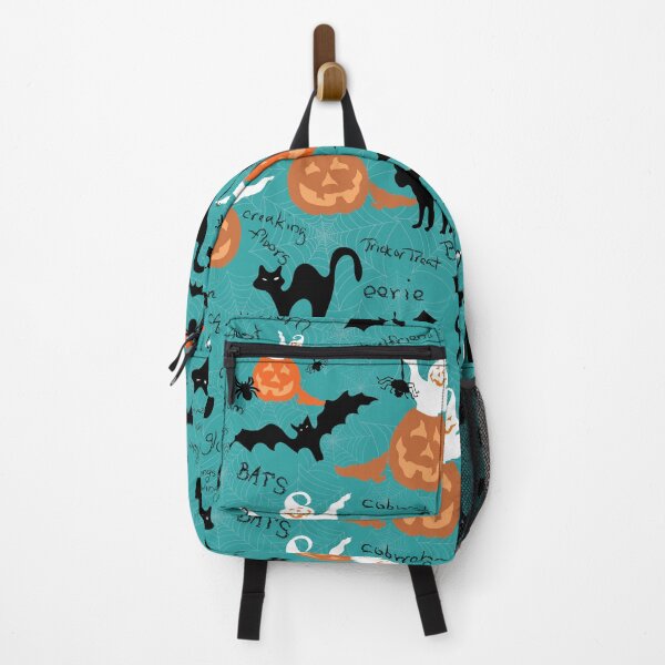 Item preview, Jack O' Lanterns, Bat & Cats with Creepy Halloween Words designed and sold by creativebeeshop.