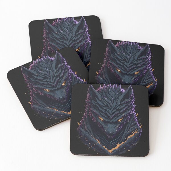 Item preview, Dark Demon Wolf – Evil Assassin Beast Illustration | Gothic Fantasy Poster & Sticker designed and sold by CRAWO.