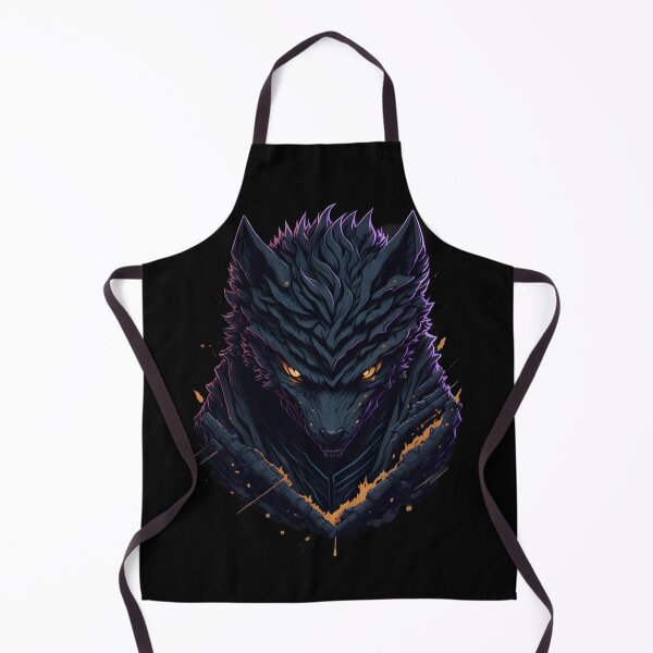 Item preview, Dark Demon Wolf – Evil Assassin Beast Illustration | Gothic Fantasy Poster & Sticker designed and sold by CRAWO.