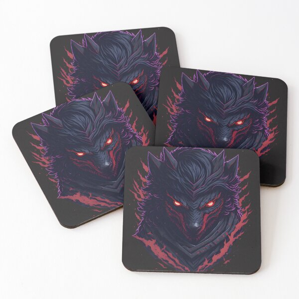 Item preview, Demonic Evil Wolf – Dark Fantasy Beast Illustration | Gothic Poster & Sticker designed and sold by CRAWO.