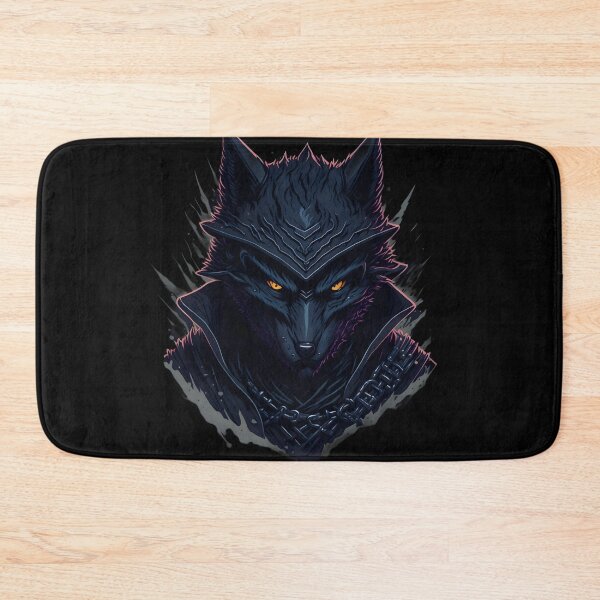 Item preview, Dark Evil Wolf Lord – Gothic Fantasy Warrior Illustration | Demon Poster & Sticker designed and sold by CRAWO.