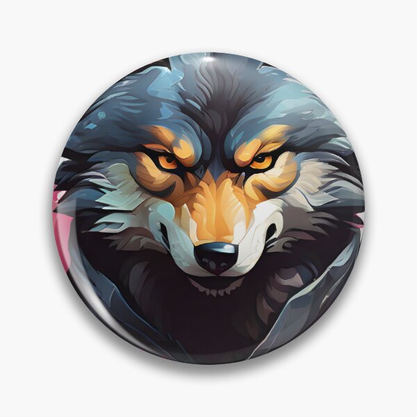 Item preview, Samurai Wolf – Stylized Warrior Animal Illustration | Anime Poster & Sticker designed and sold by CRAWO.