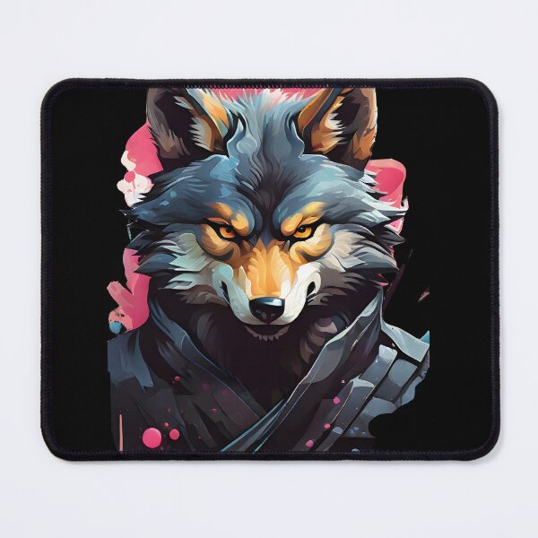 Item preview, Samurai Wolf – Stylized Warrior Animal Illustration | Anime Poster & Sticker designed and sold by CRAWO.