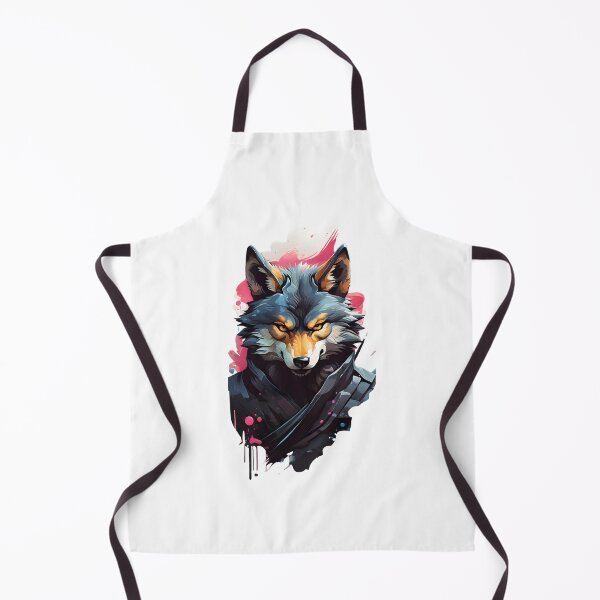 Item preview, Samurai Wolf – Stylized Warrior Animal Illustration | Anime Poster & Sticker designed and sold by CRAWO.