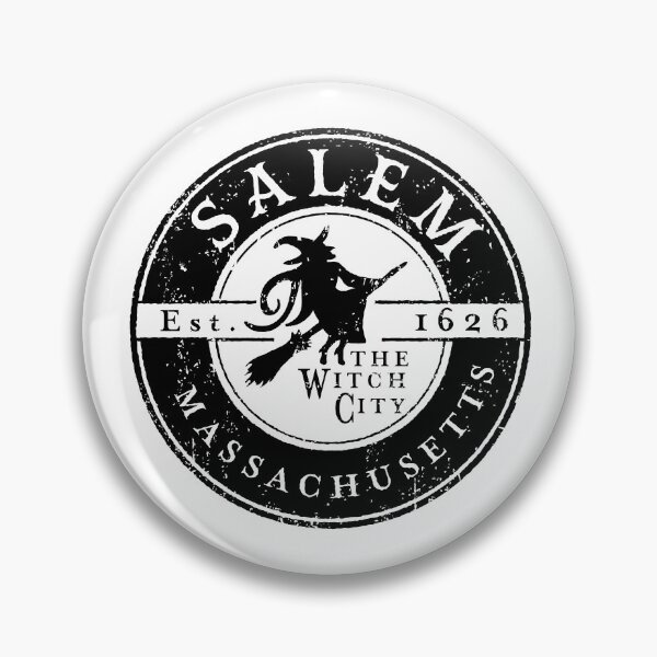 Artikelvorschau, Salem, die Hexenstadt, gegründet 1626. Logo mit Hexe für sehr raue und abgenutzte schwarze Farbe entworfen und verkauft von Jdawnink.