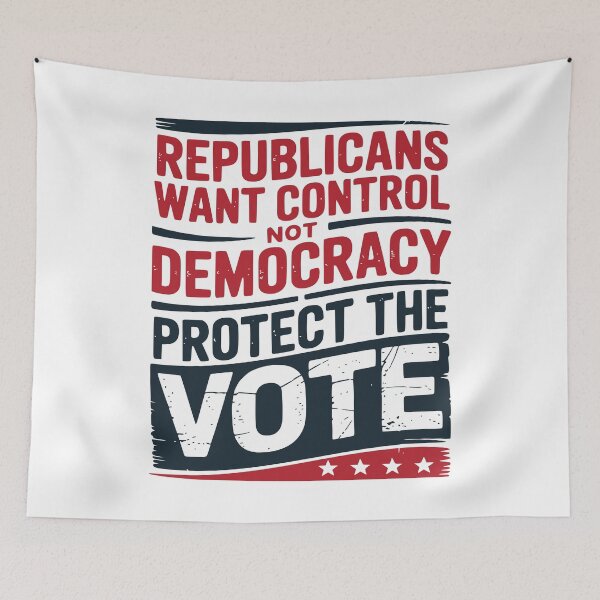 Item preview, Republicans Want Control Not Democracy Protect Voting Distressed designed and sold by EthosWear.