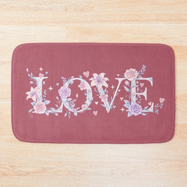 Item preview, Floral LOVE Text with Roses and Lilies designed and sold by Owcomm.