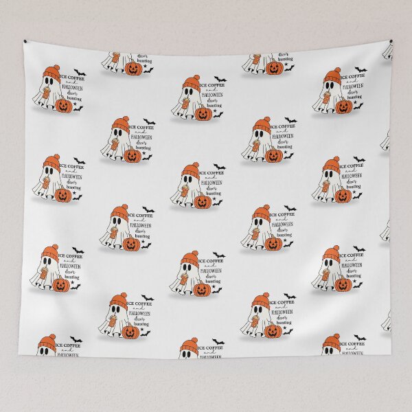 Item preview, Ice Coffee and Halloween Decor Hunting Ghost designed and sold by AtTeeTime.