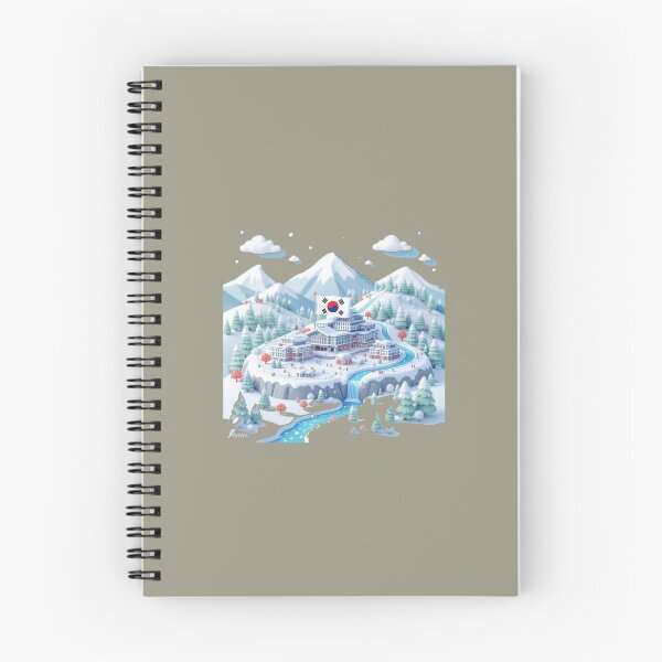 Item preview,  Pyeongchang Ski Resort Panorama in Korea 3D Cute Sketch, designed and sold by PaintMeWorld.