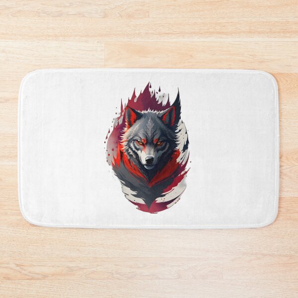 Item preview, Sacred Red Wolf – Dark Fantasy Mystic Beast Illustration | Gothic Poster & Sticker designed and sold by CRAWO.