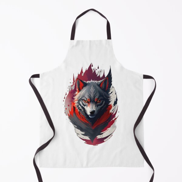Item preview, Sacred Red Wolf – Dark Fantasy Mystic Beast Illustration | Gothic Poster & Sticker designed and sold by CRAWO.