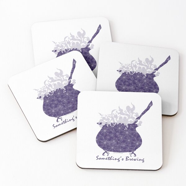 Item preview, Something's Brewing Boiling Cauldron Purple Spiderwebs designed and sold by creativebeeshop.