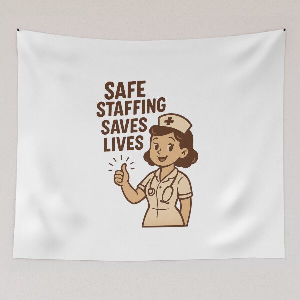 Item preview, Safe Staffing Save Lives designed and sold by Prints-by-Olaf.