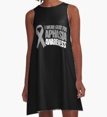 Ribbon - Aphasia Awareness Gift A-Line Dress