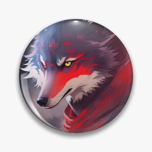 Item preview, Watercolor Wolf Illustration – Red Artistic Fantasy Animal | Abstract Wolf Art designed and sold by CRAWO.
