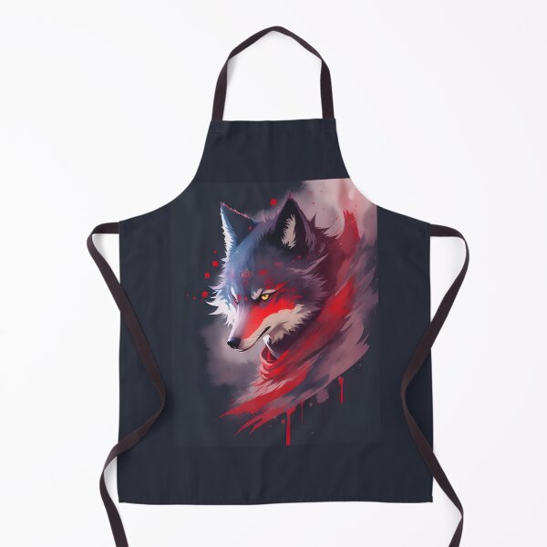 Item preview, Watercolor Wolf Illustration – Red Artistic Fantasy Animal | Abstract Wolf Art designed and sold by CRAWO.