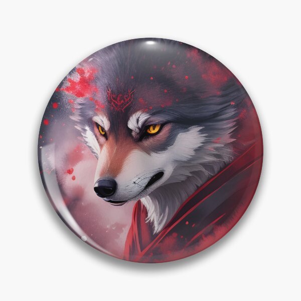 Item preview, Watercolor Wolf Illustration – Red Smoke Fantasy Animal Art designed and sold by CRAWO.