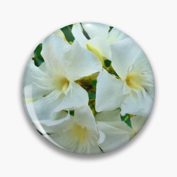 Item preview, White Nerium Flowers in Bloom - Pamela Storch designed and sold by Pamela Storch.