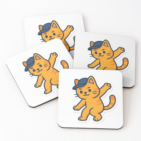 Item preview, Funny Hip-Hop Cat – Cute Cartoon Breakdance Cat with Cap designed and sold by MeowLaugh.