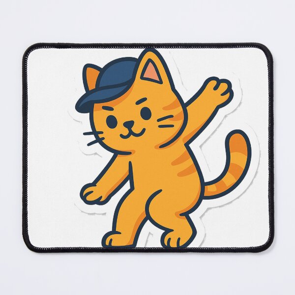 Item preview, Funny Hip-Hop Cat – Cute Cartoon Breakdance Cat with Cap designed and sold by MeowLaugh.