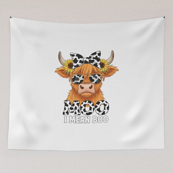 Item preview, Moo I Mean Boo Funny Highland Cow Halloween designed and sold by Ruby River.