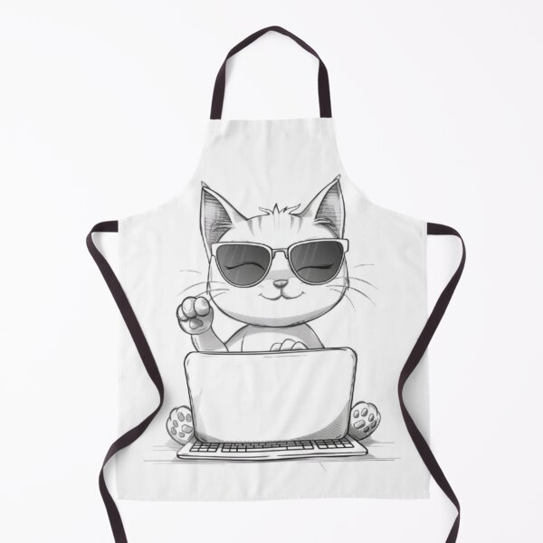 Item preview, “Cool Hacker Cat” designed and sold by AlexLineArt.