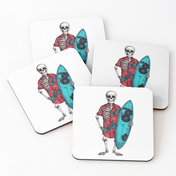 Item preview, Esqueleto genial con una tabla de surf designed and sold by JonysCreativeDesigns.