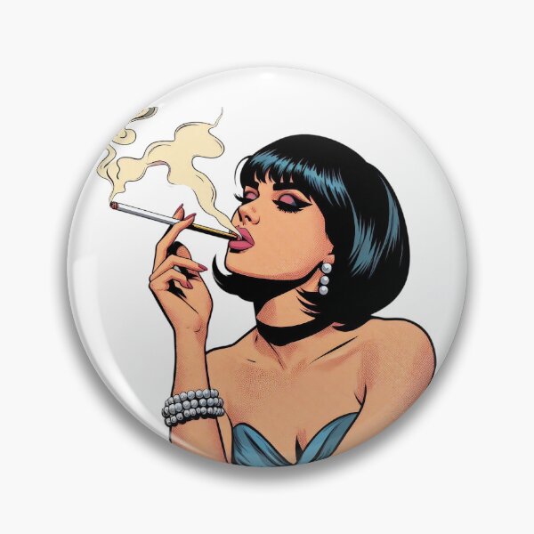 Item preview, Glamorous Retro Diva Smoking in Pop Art Style. designed and sold by Spark2Seduction.