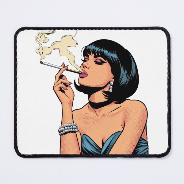 Item preview, Glamorous Retro Diva Smoking in Pop Art Style. designed and sold by Spark2Seduction.