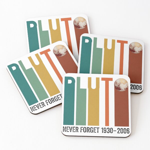 Item preview, Pluto Never Forget Funny Science Space Retro designed and sold by Ruby River.