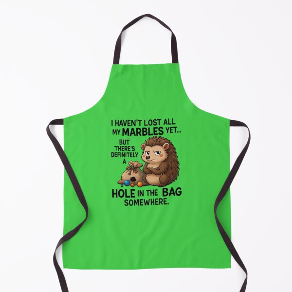 Item preview, Funny Hedgehog Mental Health Quote – I Haven’t Lost All My Marbles Yet designed and sold by LunaSpellStudio.