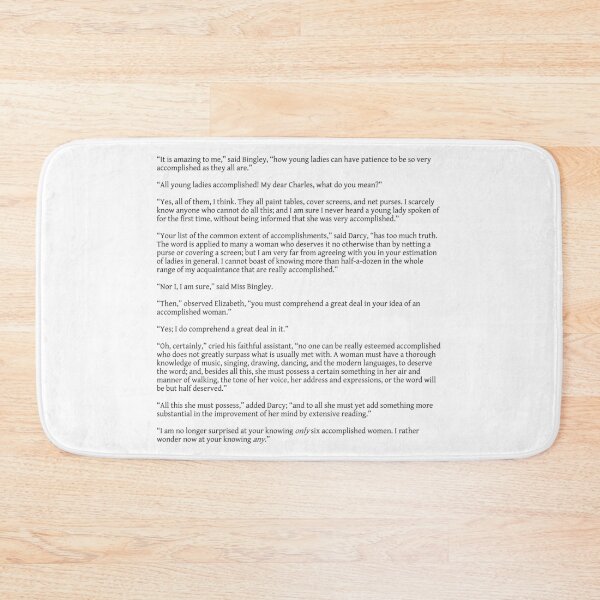 Item preview, Accomplished women extensive reading Pride and Prejudice quote designed and sold by introvertcafe.