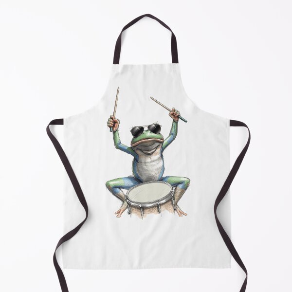 Item preview, Cool Tree Frog Playing Drums designed and sold by Rhythm Thru Art .