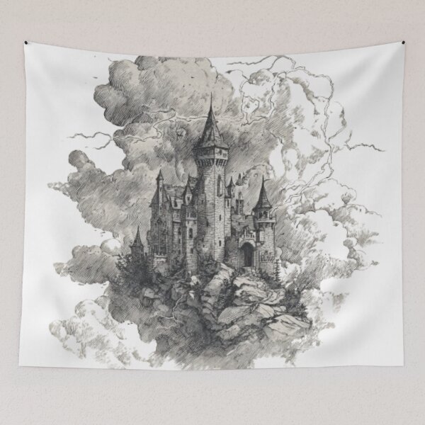 Item preview, “Mystic Gothic Castle” designed and sold by AlexLineArt.