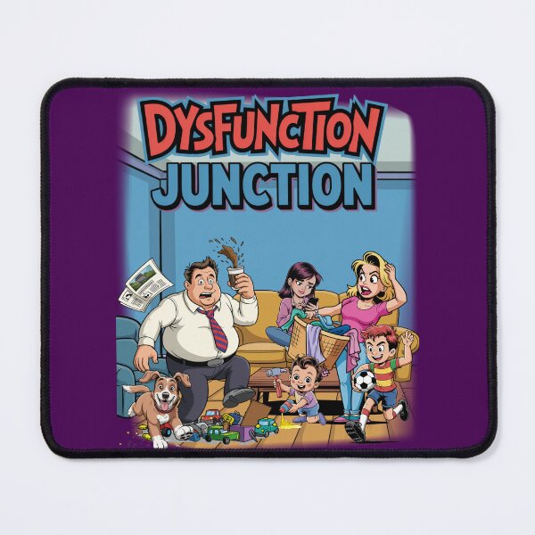Item preview, Dysfunction Junction – Funny Family Chaos Retro Comic Design designed and sold by GENX-AUTISM-DAD.