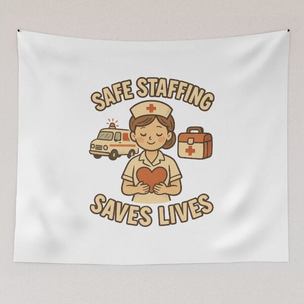 Item preview, Safe Staffing Save Lives designed and sold by Prints-by-Olaf.