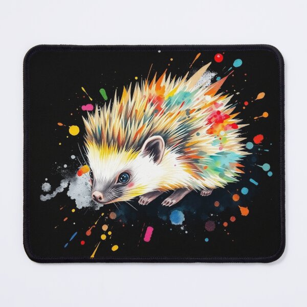 Artikelvorschau, Lebendiger, farbenfroher Igel-Kunstdruck – Splash Animal Design entworfen und verkauft von EllDAV777.