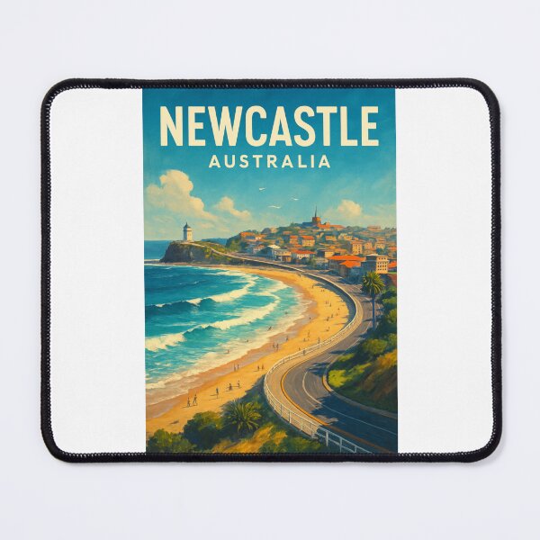 Item preview, Coastal Curve at Newcastle Beach, Australia designed and sold by Places On Earth.