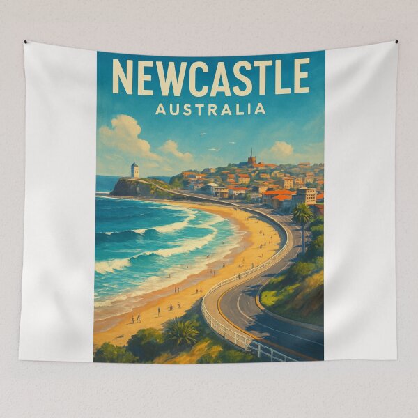 Item preview,  Coastal Curve at Newcastle Beach, Australia designed and sold by Places On Earth.