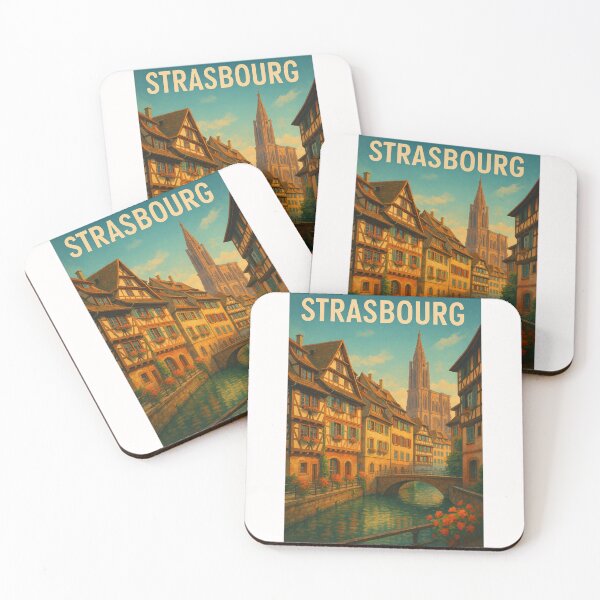 Item preview,  Strasbourg Cathedral and La Petite France Canal designed and sold by Places On Earth.