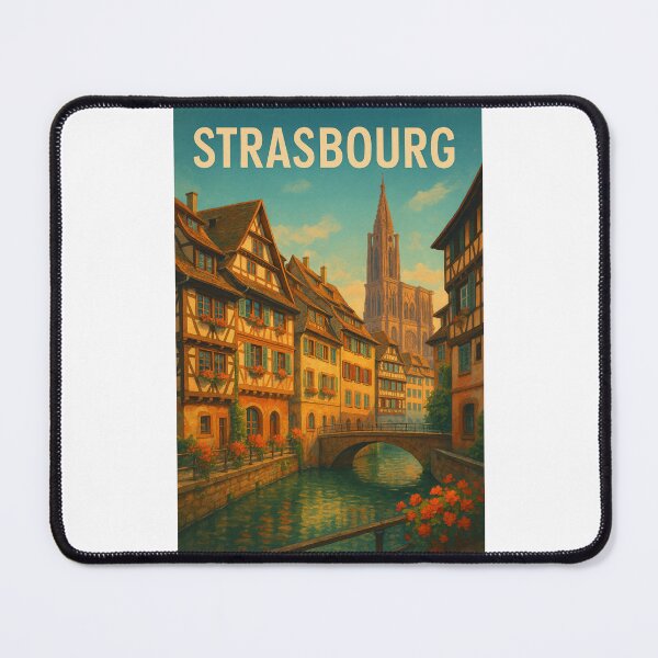 Item preview, Strasbourg Cathedral and La Petite France Canal designed and sold by Places On Earth.