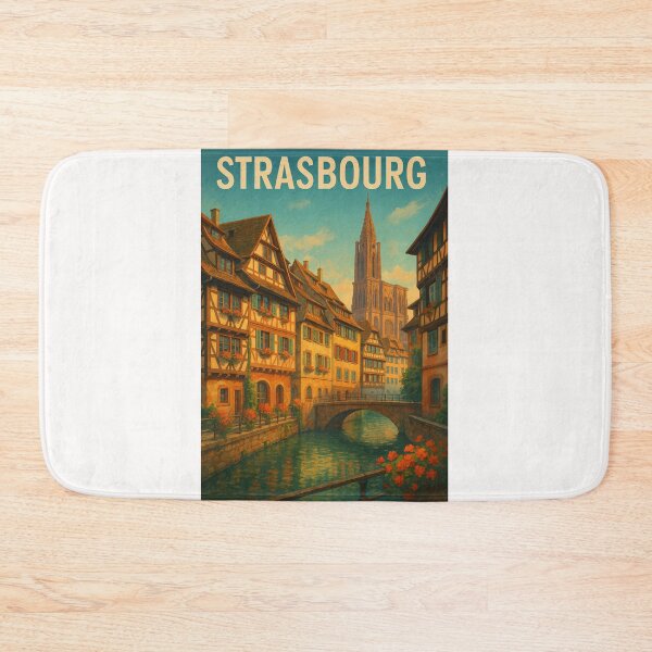 Item preview,  Strasbourg Cathedral and La Petite France Canal designed and sold by Places On Earth.