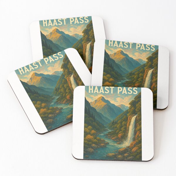 Item preview,   Waterfall and Mountains of Haast Pass, Otago designed and sold by Places On Earth.