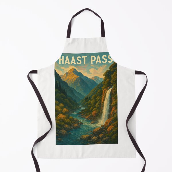 Item preview, Waterfall and Mountains of Haast Pass, Otago designed and sold by Places On Earth.